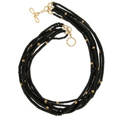 Valentin Magro Onyx Gold Tube Necklace