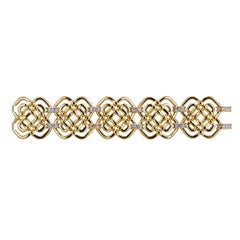 Valentin Magro Open Weave Bracelet with Pave Diamonds
