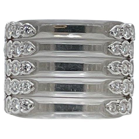 Valentin Magro Platinum, Rock Crystal and Diamond Ring