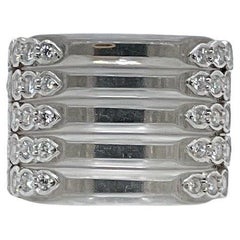 Valentin Magro Platinum, Rock Crystal and Diamond Ring