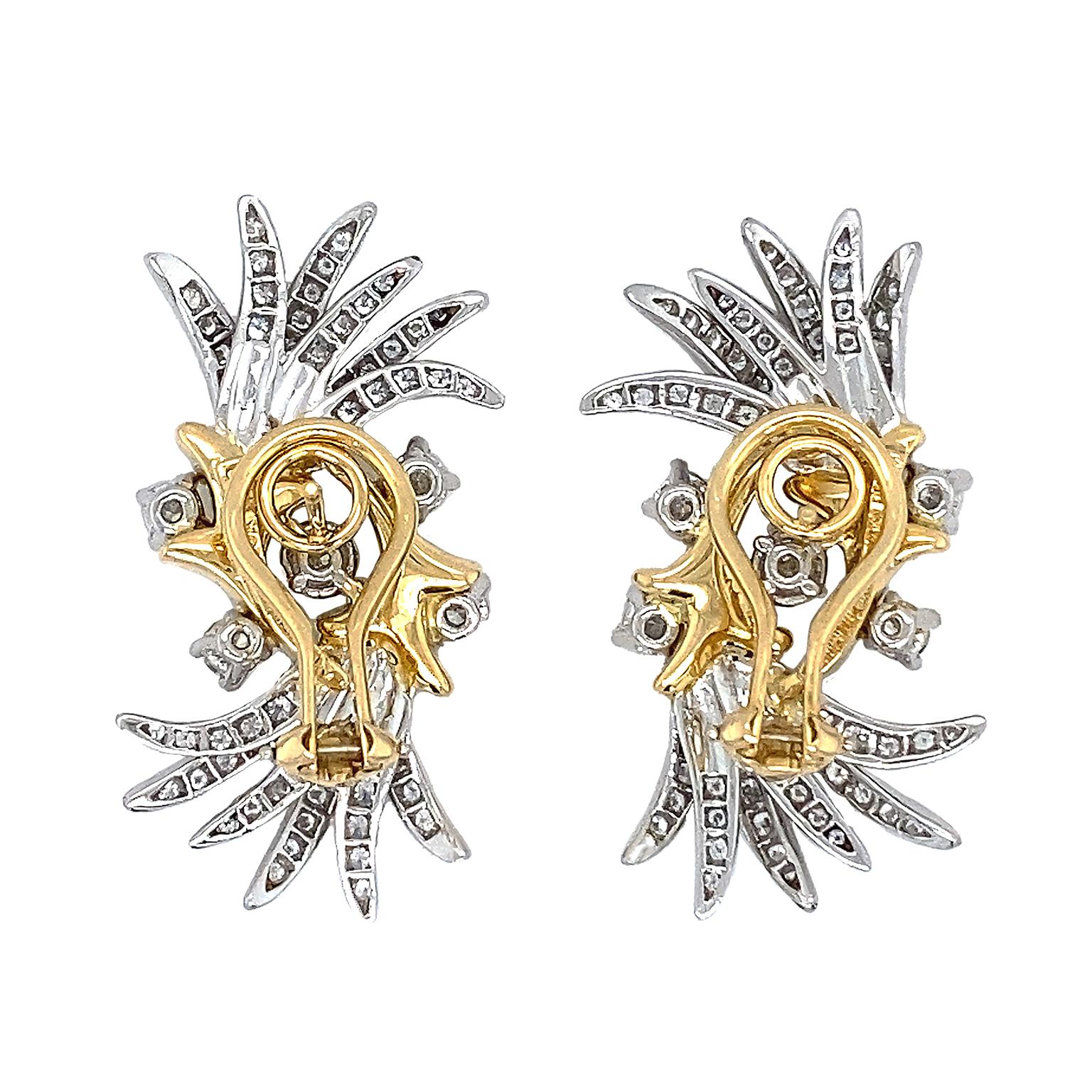 Women's Fountain of Dazzle Diamond Earrings For Sale