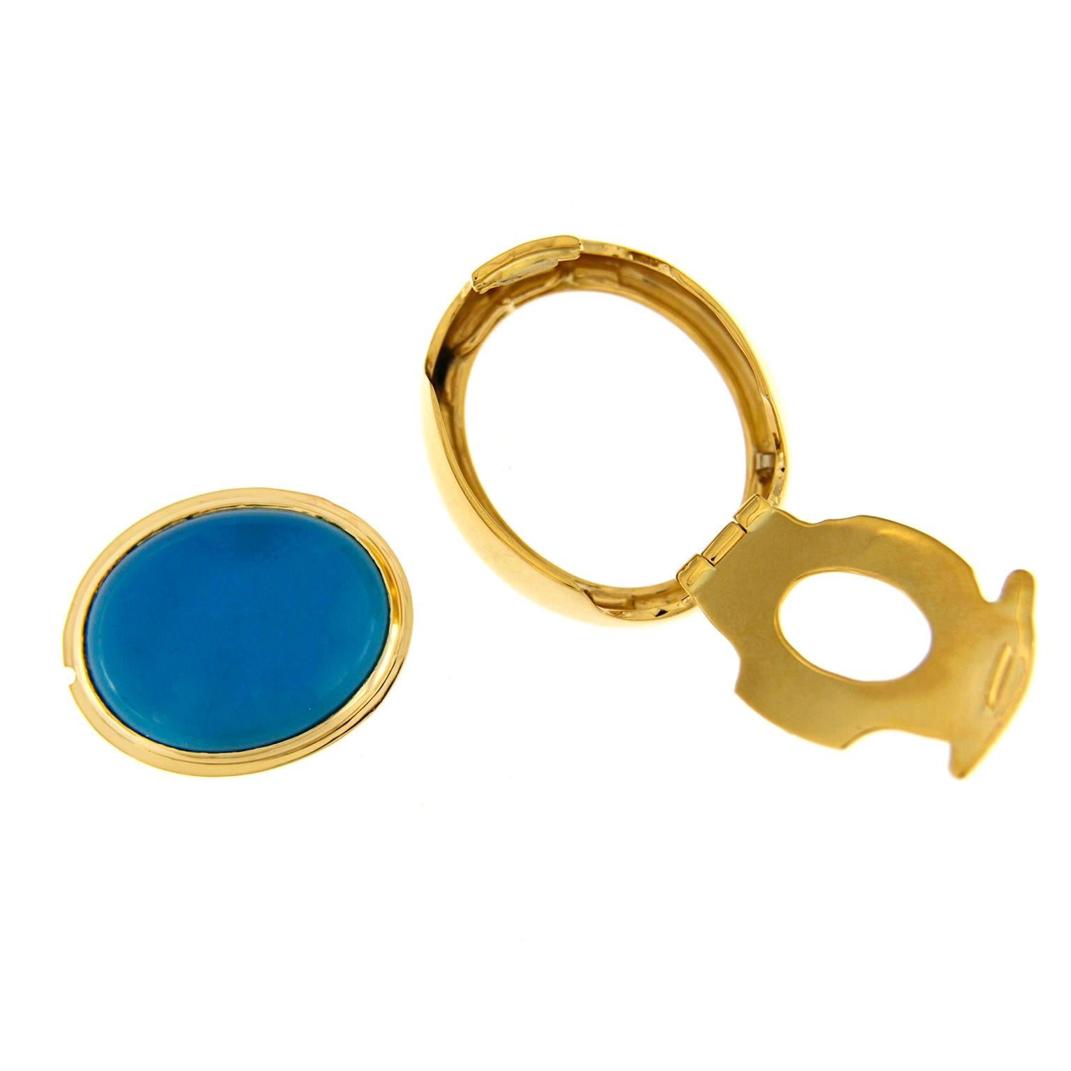 Valentin Magro Removable Turquoise Cabochon 18 Karat Necklace 7