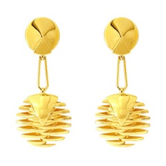Valentin Magro Round Lantern Gold Earrings