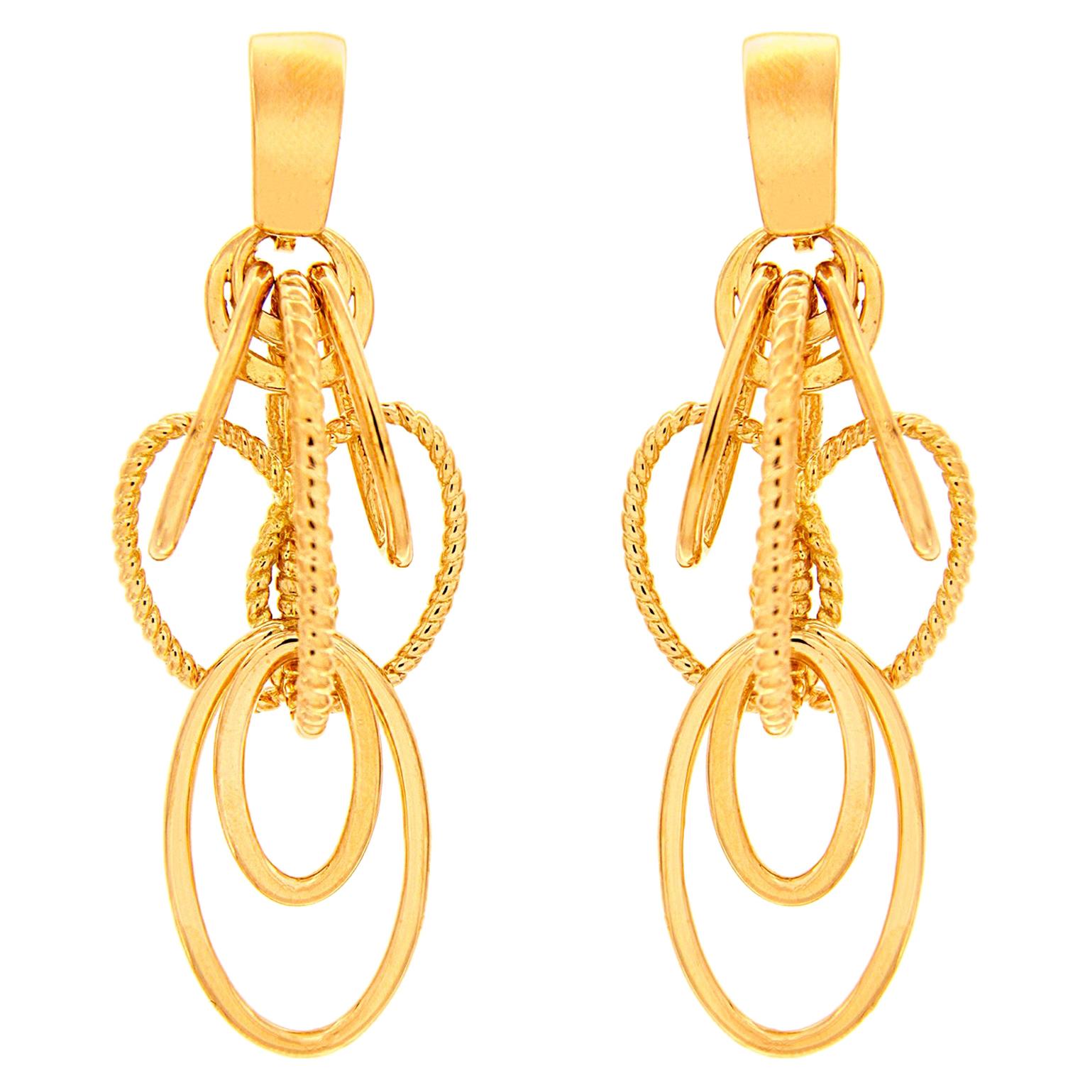 Triple Twisted Loop 'Posh" Earrings For Sale at 1stDibs