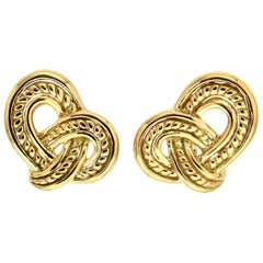 Valentin Magro Small Gold Rope and Wire Overlap Earrings