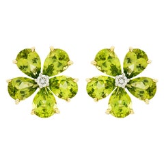 Valentin Magro Small Peridot Pear Cluster Earrings
