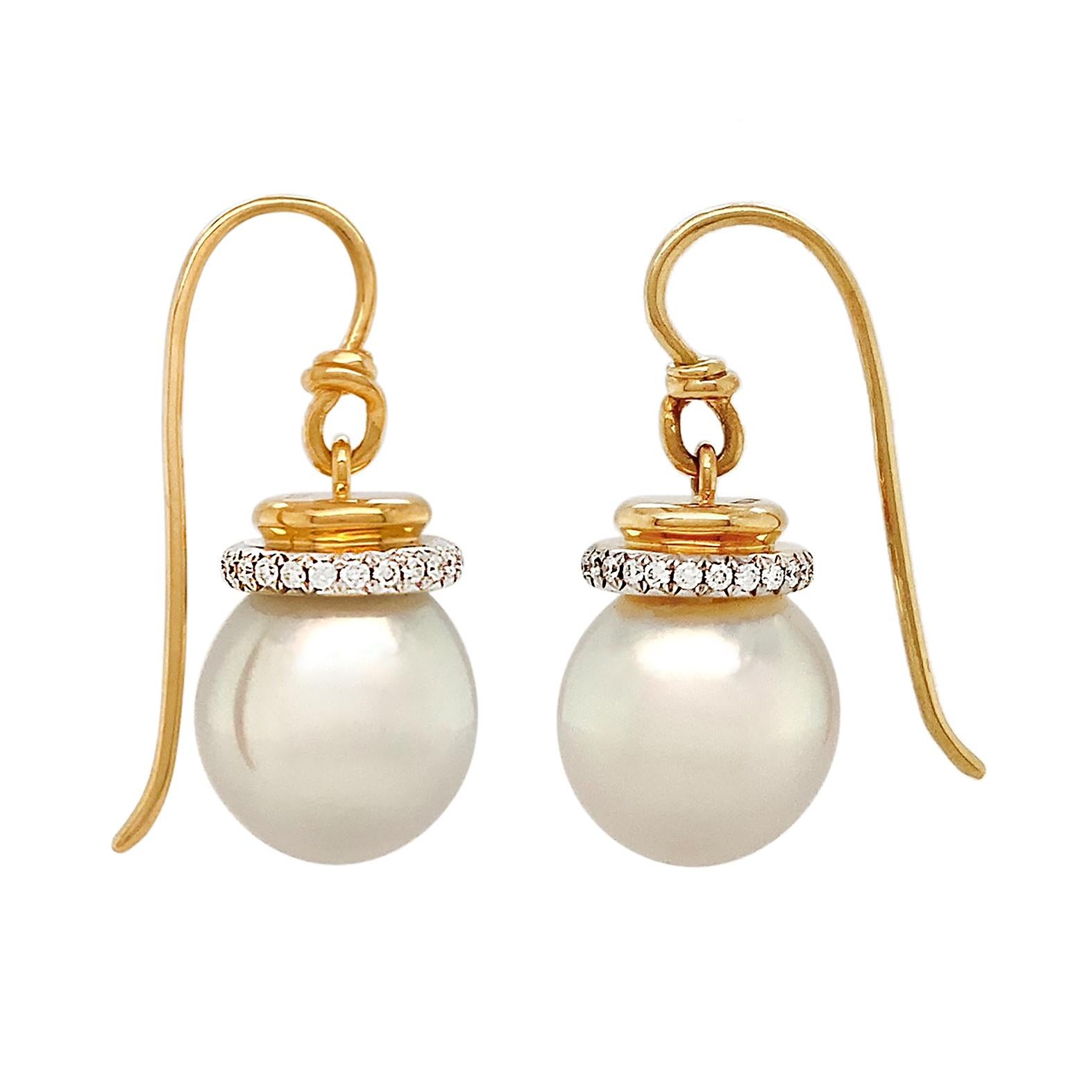 french wire pearl earrings