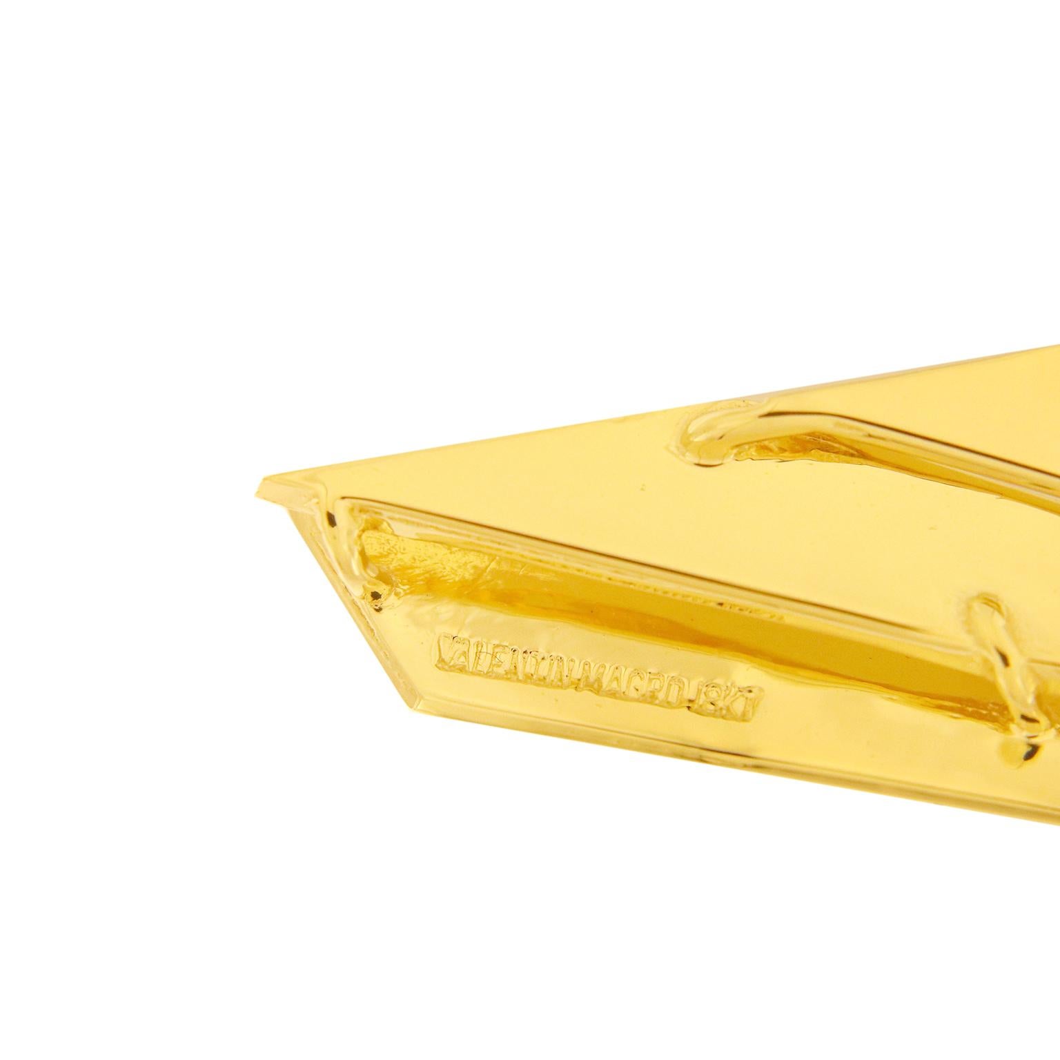 Boucles d'oreilles déco en or jaune 18K à gradins Neuf - En vente à New York, NY