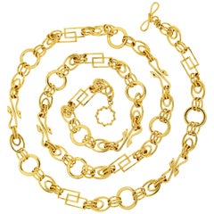 Valentin Magro Swan Motifs Multi Shape Chain Necklace
