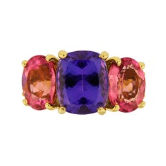Valentin Magro Tanzanite Pink Tourmaline Sapphire Trellis Ring