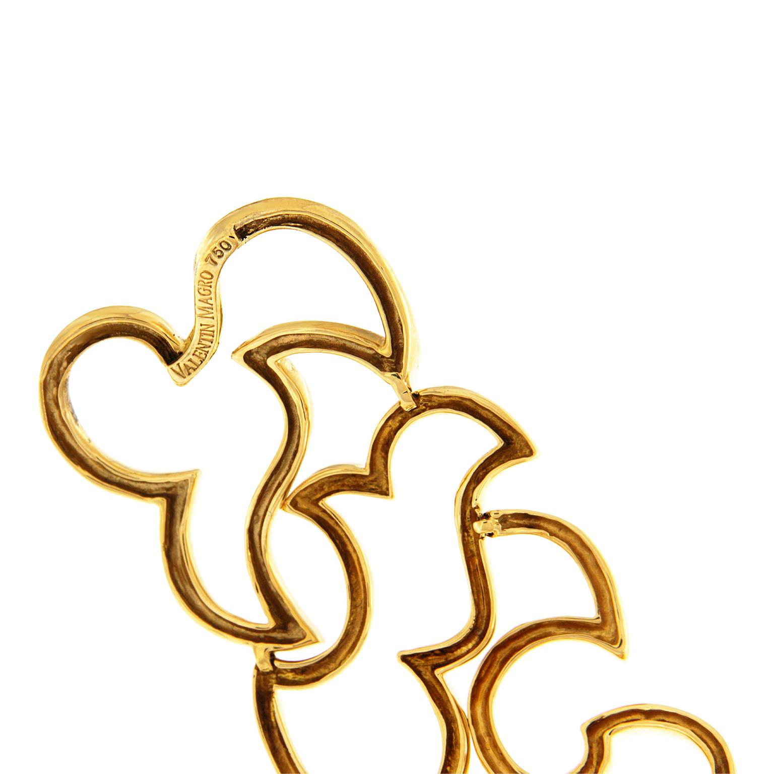 Women's Valentin Magro Unique Gold Scroll Bracelet