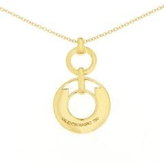 Valentin Magro Yellow Gold I Love Me More Circle Pendant