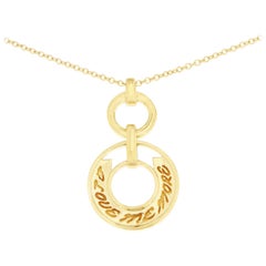 Valentin Magro Yellow Gold I Love Me More Circle Pendant