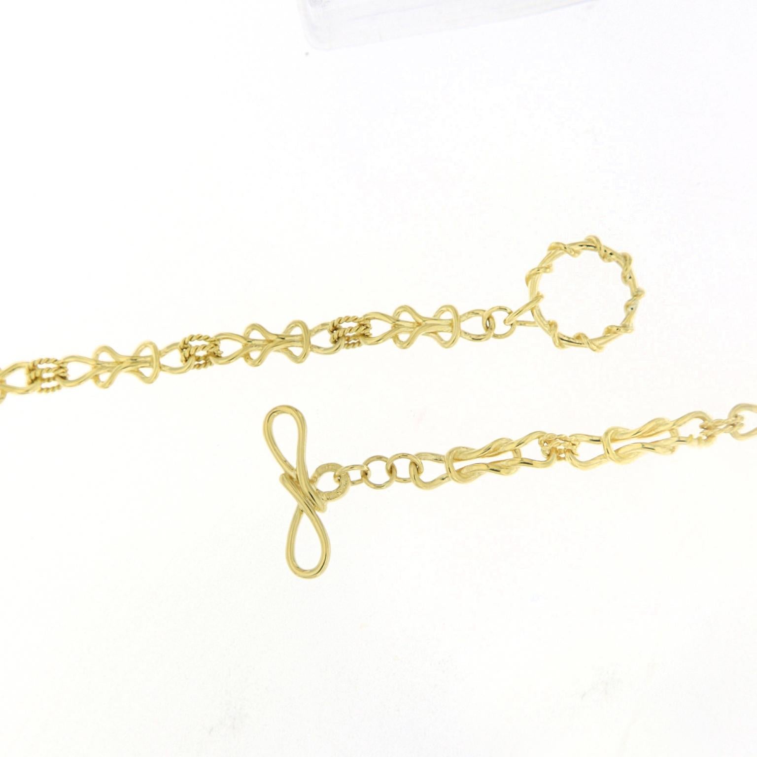 Women's or Men's 18K Yellow Gold Nautical Necklace