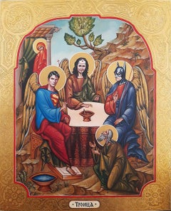 Mixed Media-Gemälde ""Icon 20 - Trinity"
