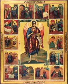 "Icon 8 - Saint Superman" Mixed Media Painting