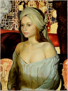 Portrait de femme d'après Gustav Klimt