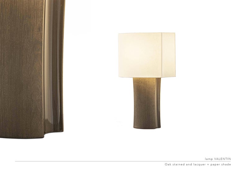 Stained Valentin Table Lamp with Paper Shade by LK Edition For Sale