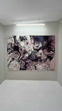 Sans titre, acrylique sur toile, 160 x 220 cm, peinture abstraite, 2025