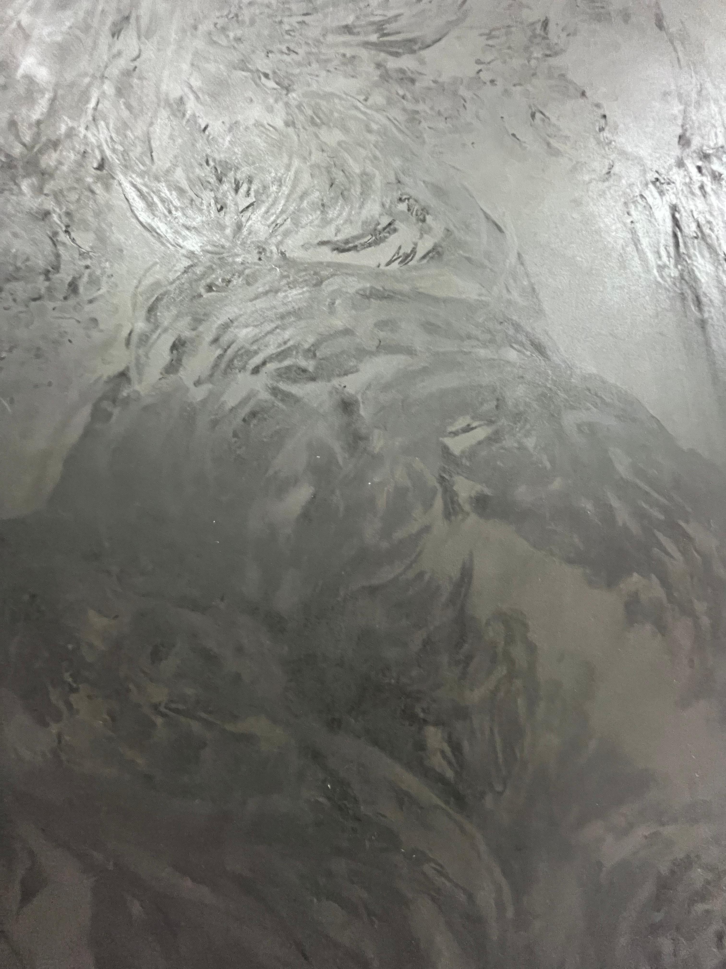 Sin título - Black Abstract Painting by Valentina Attolini