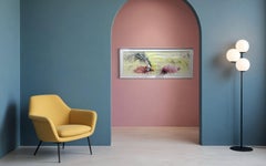 Rosafarbene Pappschilder auf der Rückseite