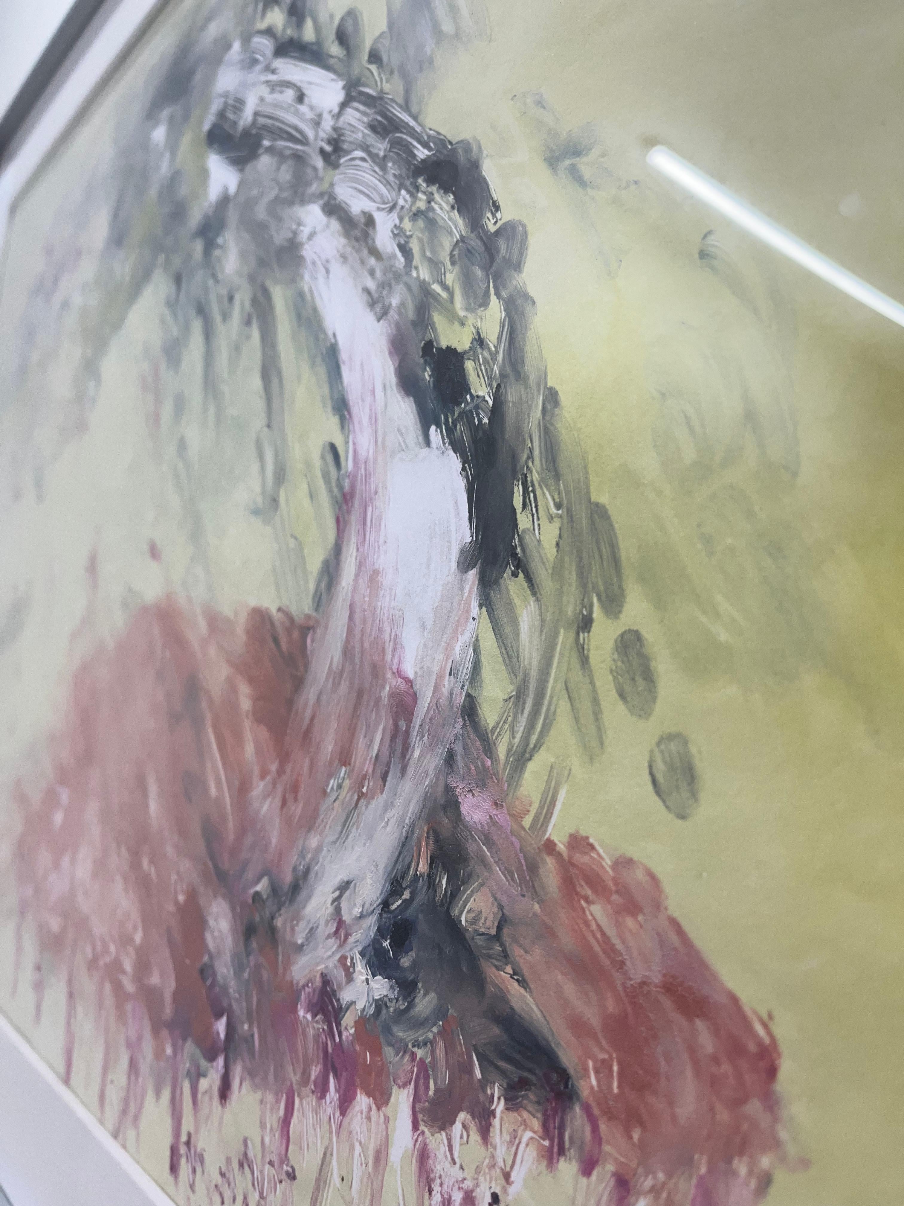The artwork was the result of an artist residency called SOLOS. During her time there, she began keeping a journal of her dreams. That record included plants, objects, and a recent trip to the beach.