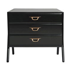 Valentina Commode - Bespoke - Ebonised Walnut with Antique Brass Handles 