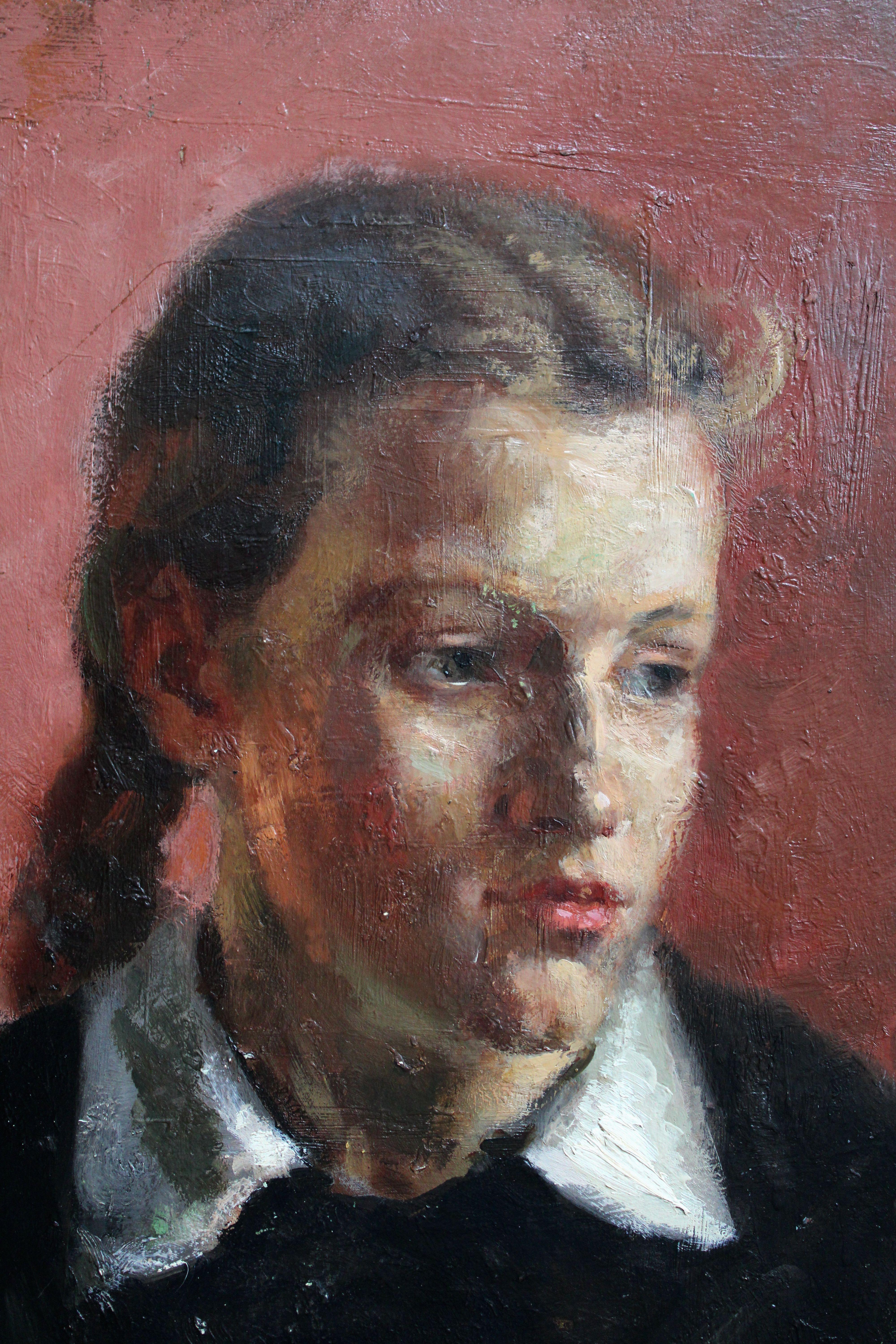 Portrait of a girl  1959. Cardboard, oil, 60x47.5 cm 11