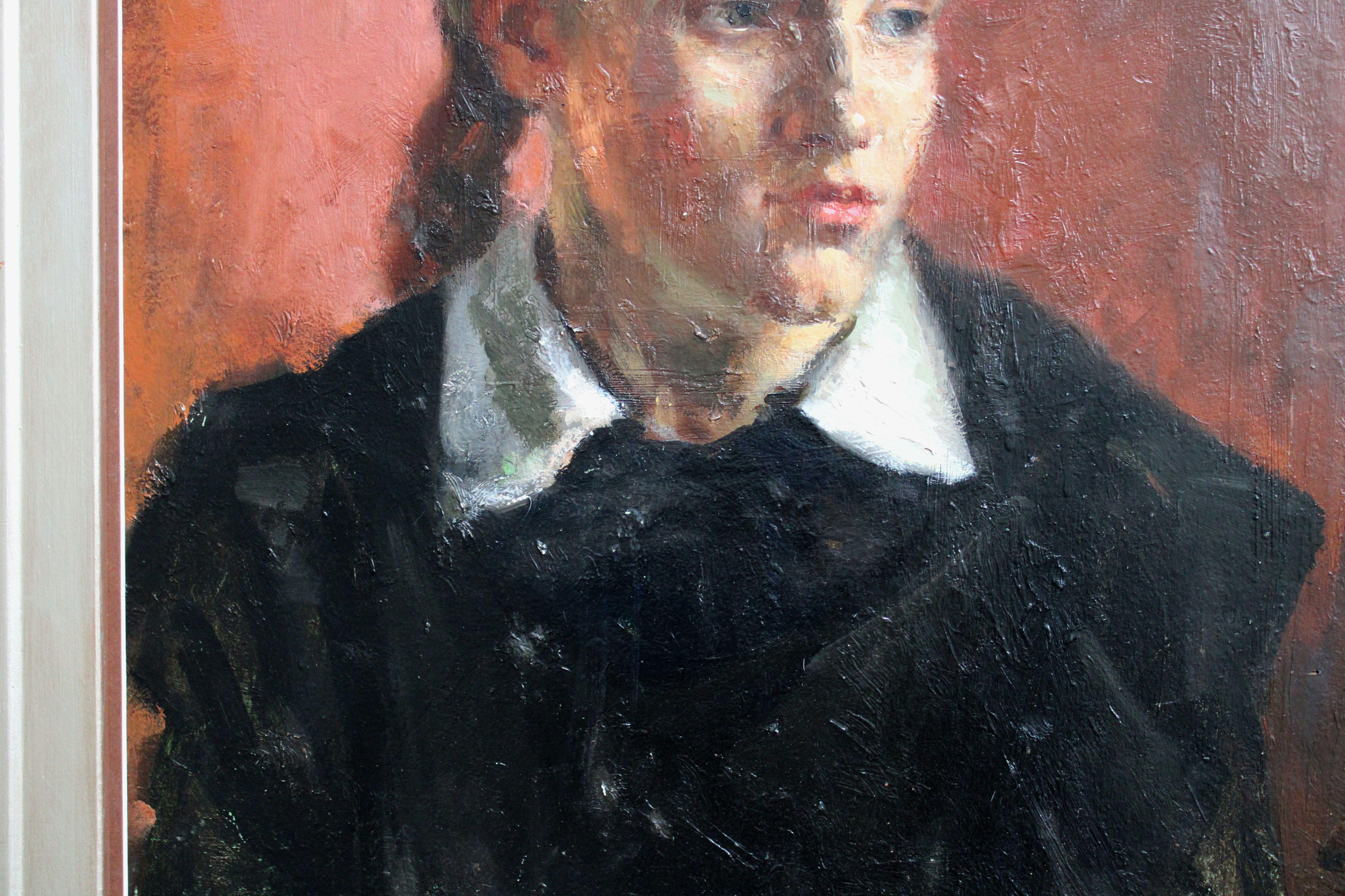 Portrait of a girl  1959. Cardboard, oil, 60x47.5 cm 1