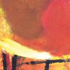 "Trojan Horse (from "Les Troyens")", bold abstract shapes in red and ochre