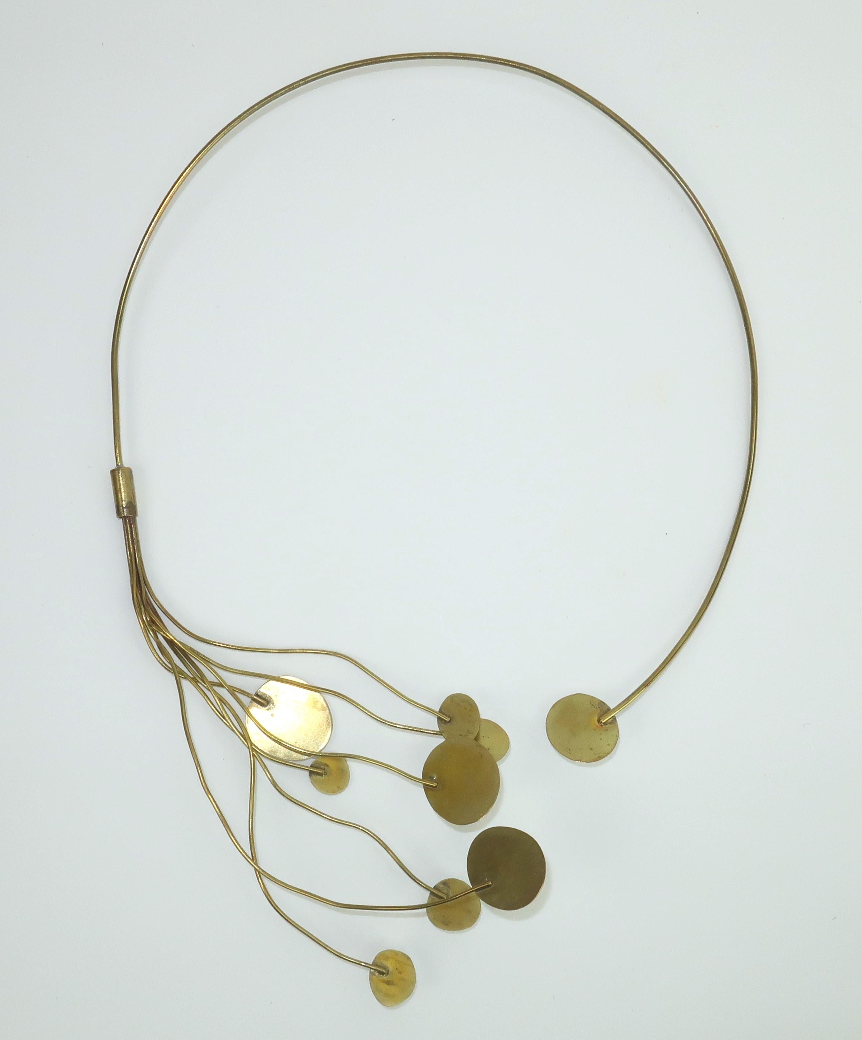 Valentina Lagana Vergoldet & Weiß Emaille Italienisch Modernist Halsband Halskette Damen im Angebot