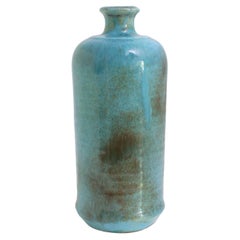 Vintage Valentina Modig-Manuel Turquoise Ceramic Vase, Studio Keramos Finland