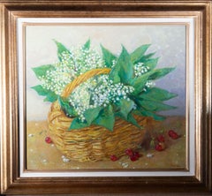 Valentina Sergeevna Grosh - 20th Century Oil, Lily of the Valley in a Basket