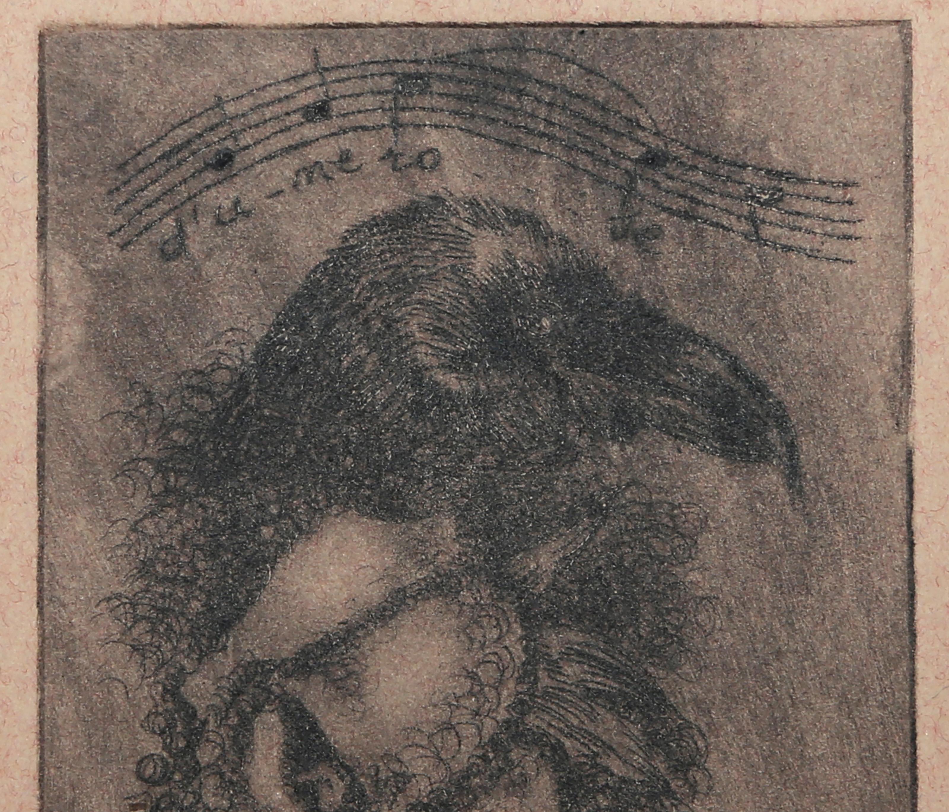 D'u Me To Un Crobeau, Modern Etching by Valentine Hugo For Sale 1