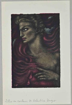Revenge - Original Lithograph by Valentine Hugo - Mid 20th century