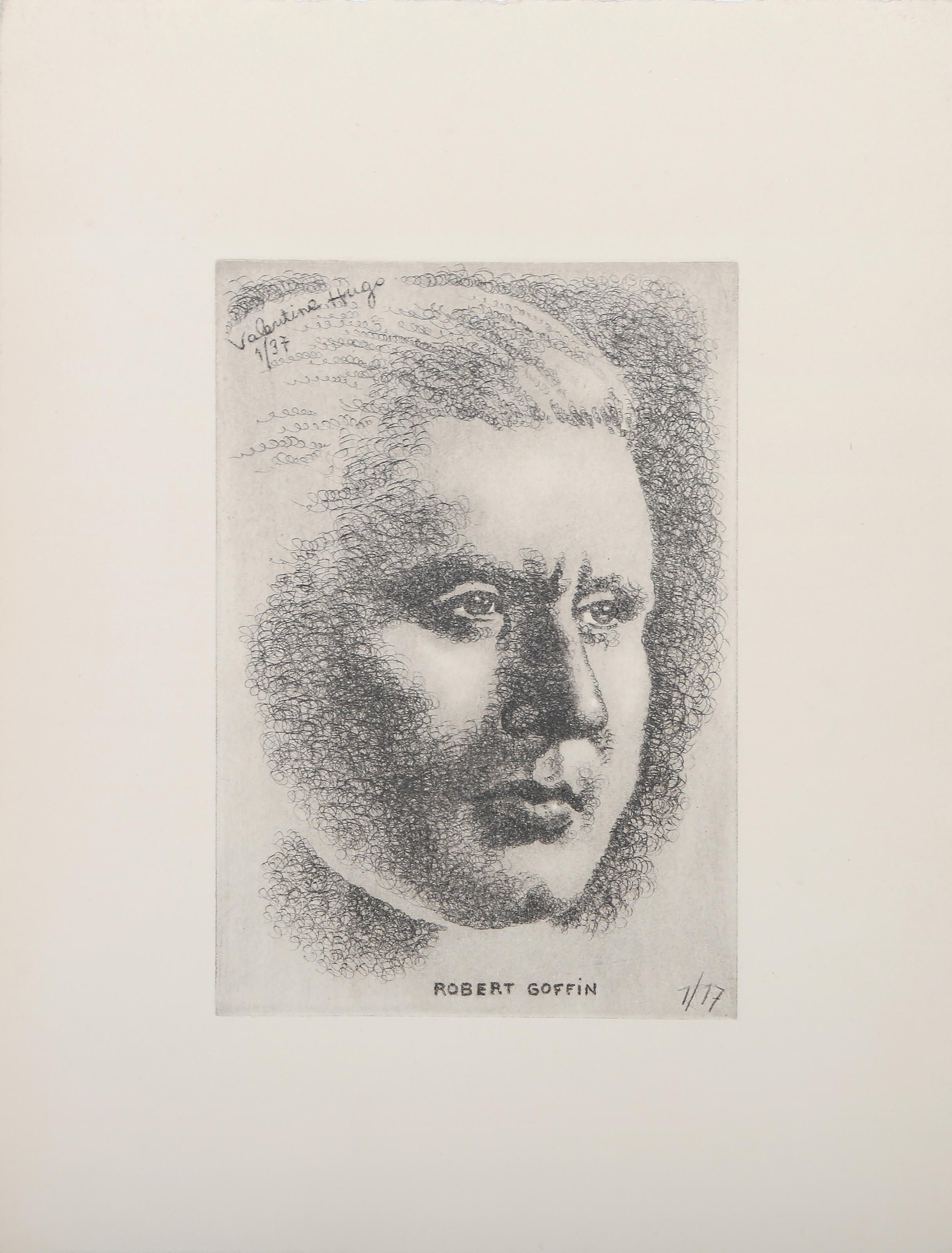 Robert Goffin, Modern Etching by Valentine Hugo For Sale 1