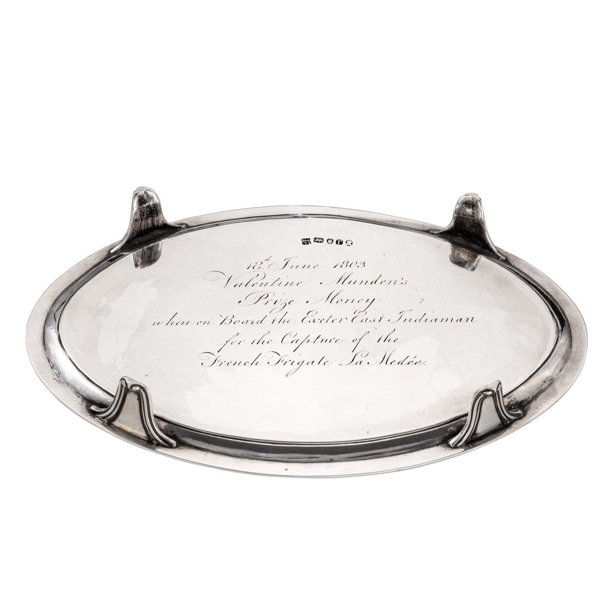Valentine Mundens Preisgeld Silbertablett für Valentin, London, 1792