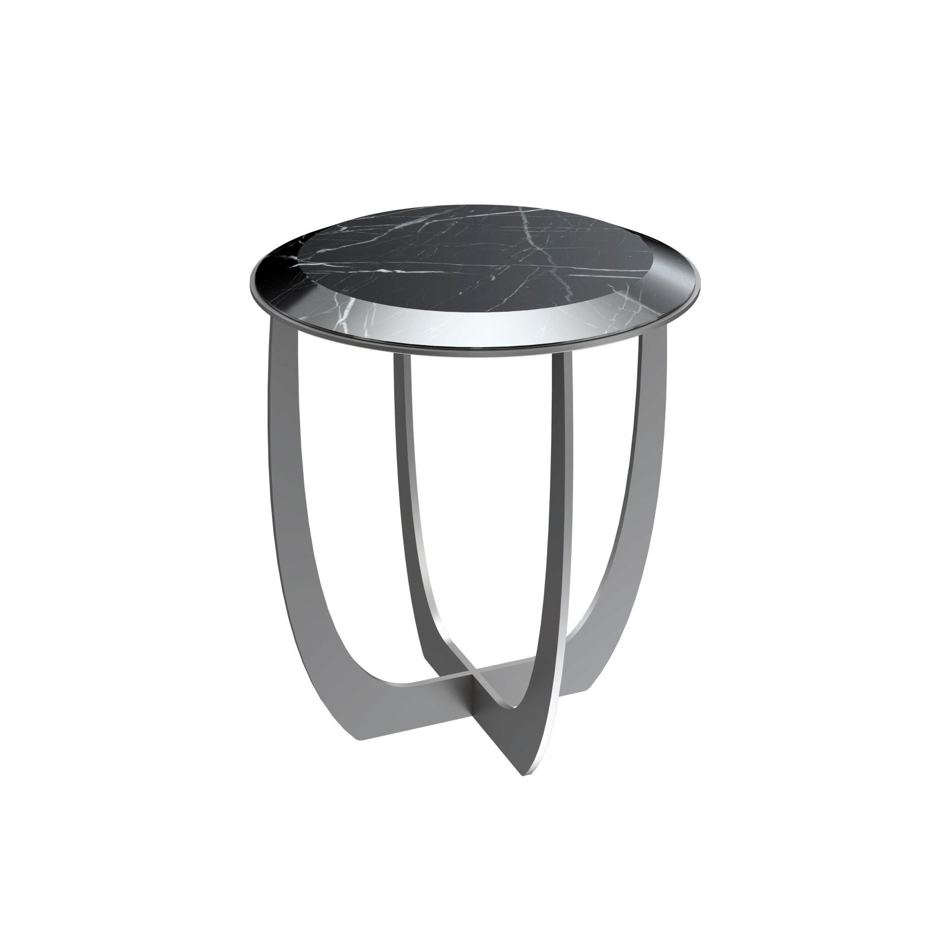 ensemble de tables basses en marquinia noir 