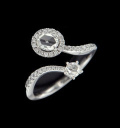 Superbe bague de Saint-Valentin en or blanc 18 carats et diamants