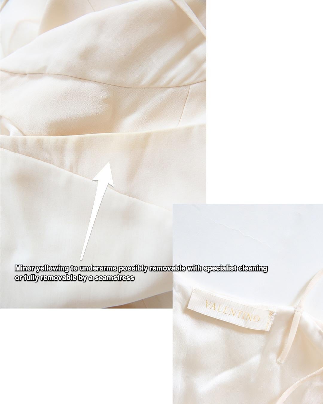 Valentino 03 vintage white ivory silk layered ruffle wedding maxi dress gown  14