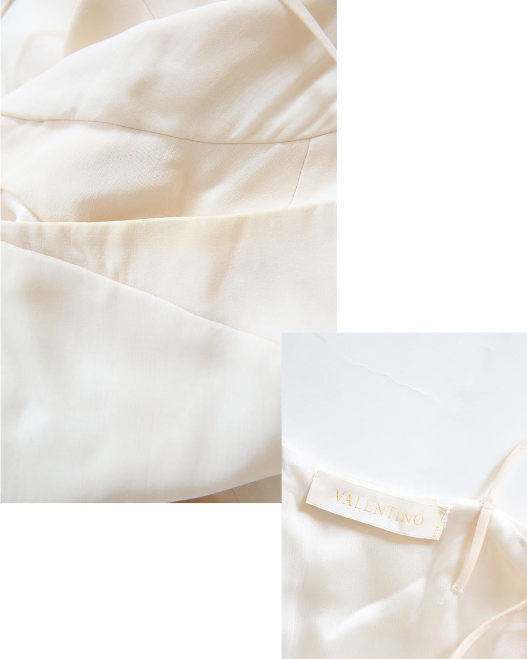 Valentino 03 vintage white ivory silk layered ruffle wedding maxi dress gown  15