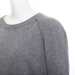 VALENTINO 100% cashmere grey cape back pullover sweater L