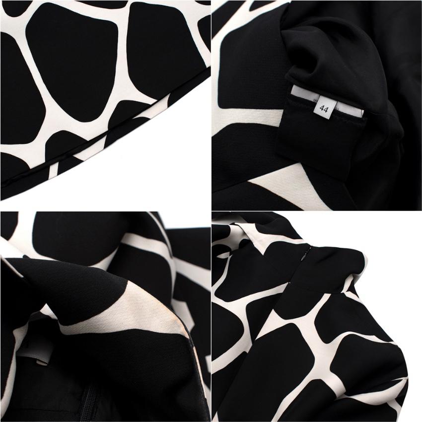 Valentino 1966 Giraffe Print Tie-Neck Tunic Blouse For Sale 3