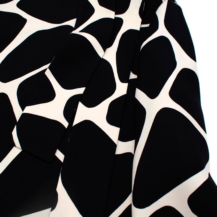 Valentino 1966 Giraffe Print Tie-Neck Tunic Blouse For Sale 1