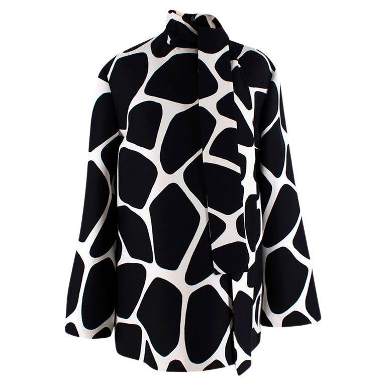 Vintage Black Giraffe Pattern Button Blouse main image 1