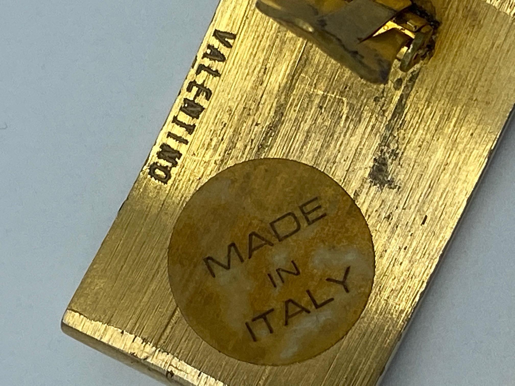 Valentino 1970s Gold Rectangular Earrings 8