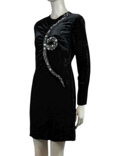 Valentino 1971 Pierpaolo Piccioli Prefall 2018 Velvet snake crystal dress