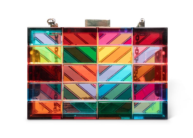 Valentino 1973 Rainbow Acrylic Clutch Bag Miniaudière, 2015 at 1stDibs |  miniaudiere, valentino rainbow bag, valentino minaudiere mirror clutch