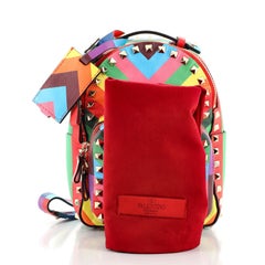 Valentino 1973 Rockstud Backpack Striped Leather Mini