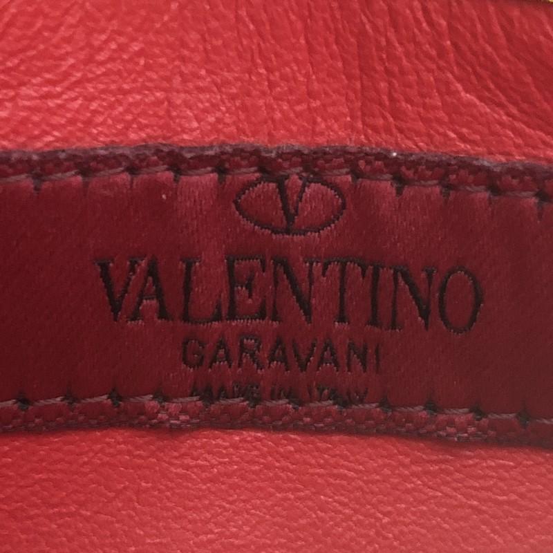 Valentino 1973 Rockstud Flip Lock Shoulder Bag Striped Leather Small 2